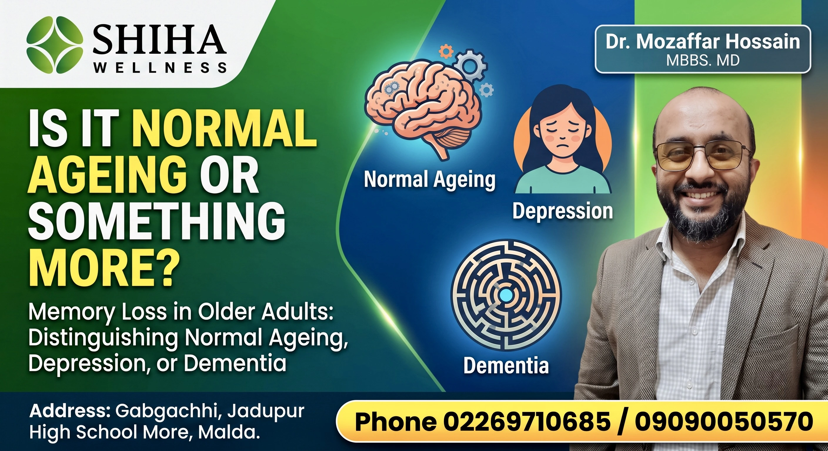 Memory Loss in Older Adults: Normal Ageing, Depression or Dementia?